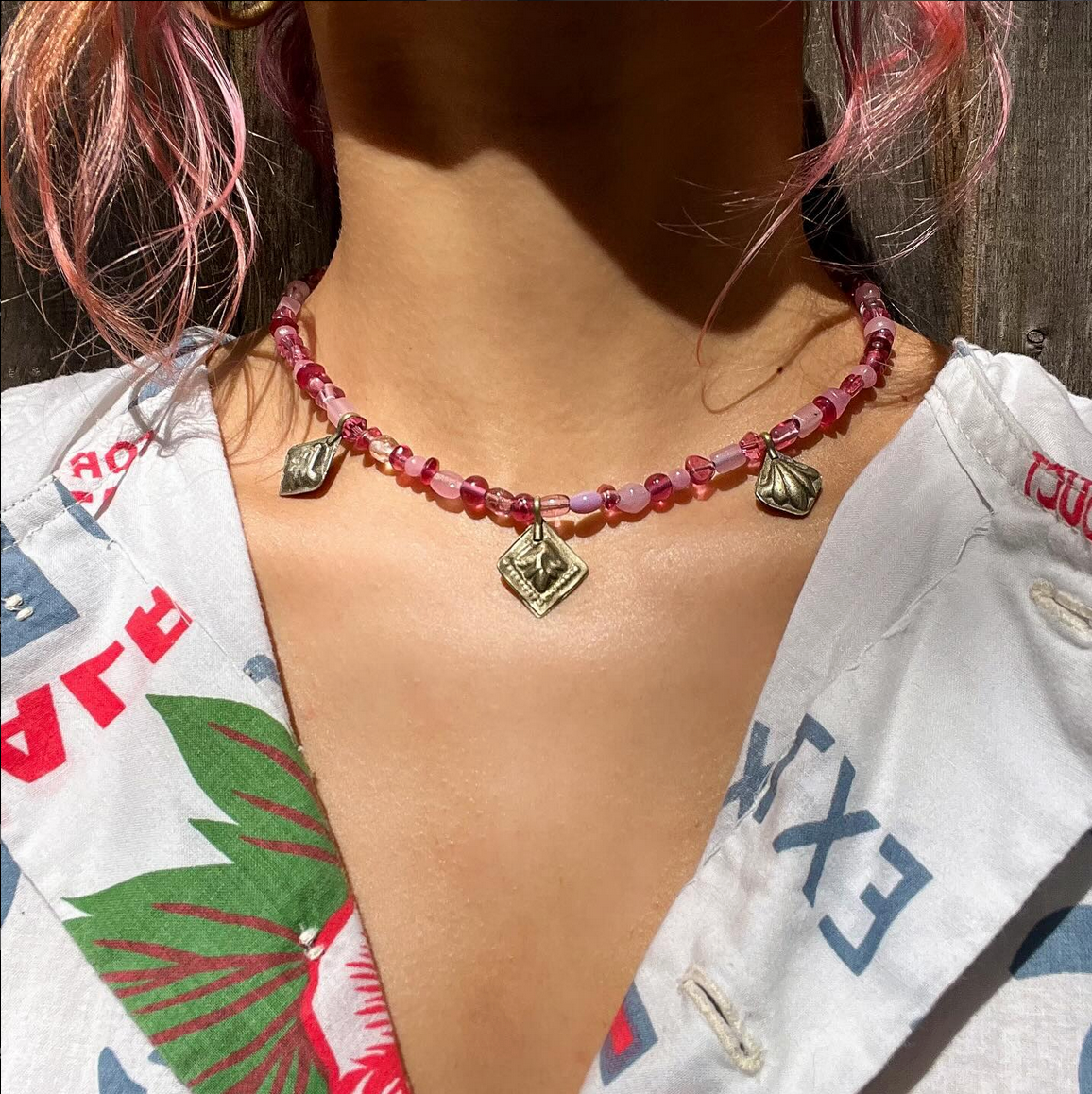 flâneur necklace | rose